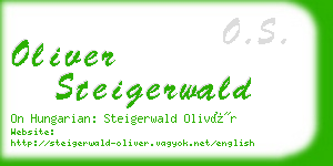 oliver steigerwald business card